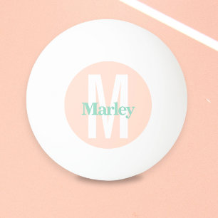 Personalisierter Name der roten, farbigen Monogram Tischtennisball