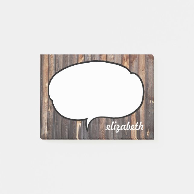 Personalisierter Name der Textfeld Post-it Klebezettel (Vorderseite)