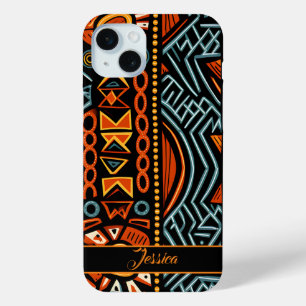 Personalisierter Name des afrikanischen Druckmuste Case-Mate iPhone Hülle