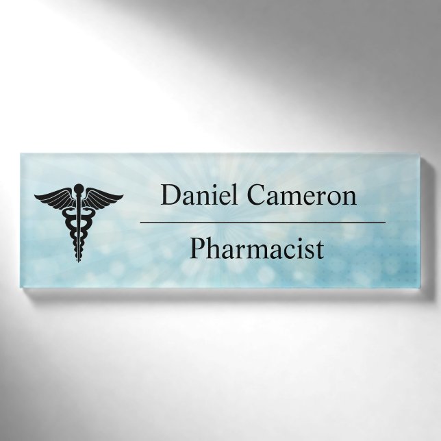 Personalisierter Name des Apothekers Namenschild (Vorderseite)