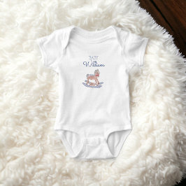 Personalisierter Name des Babys Ankündigung Pferd  Baby Strampler