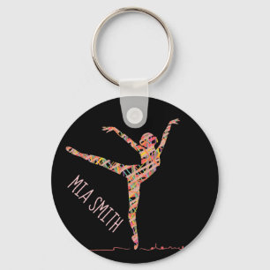 Personalisierter Name des Ballerinageschenks Schlüsselanhänger