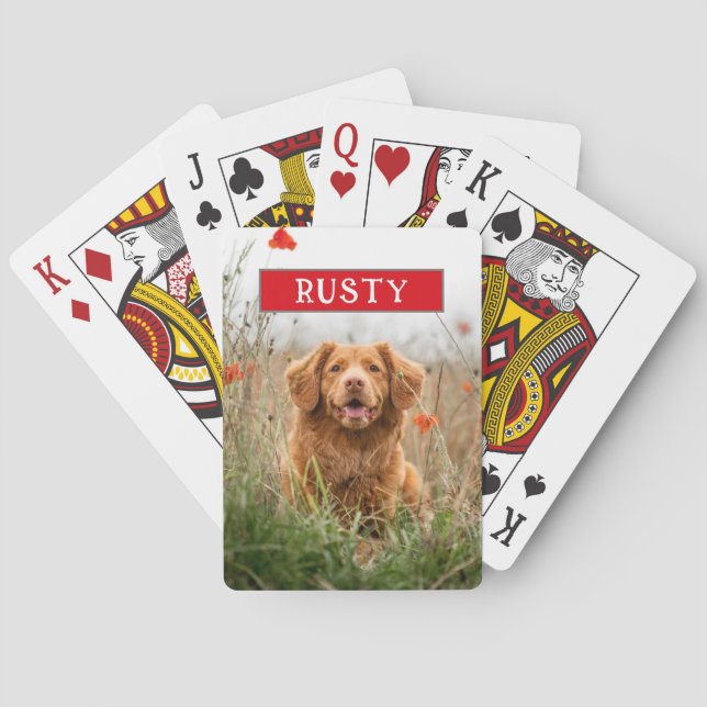 Personalisierter Name des benutzerdefinierten Foto Spielkarten (Rückseite)
