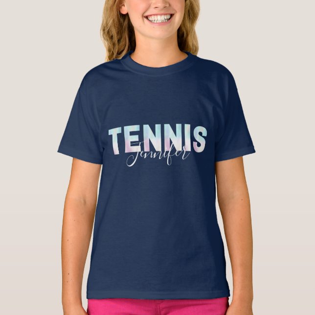 Personalisierter Name des benutzerdefinierten Tenn T-Shirt (Vorderseite)
