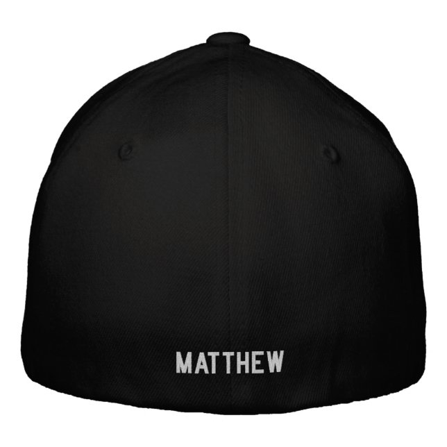 Personalisierter Name des "Black Birth Year Boyfri Bestickte Baseballkappe (Rückseite)