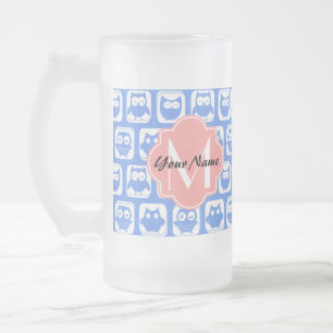 Personalisierter Name des Blauen Eukalyptotyps Mattglas Bierglas