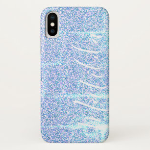 Personalisierter Name des blauen Glitzer Case-Mate iPhone Hülle