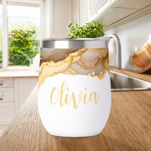 Personalisierter Name des eleganten Goldmarmor-Mon