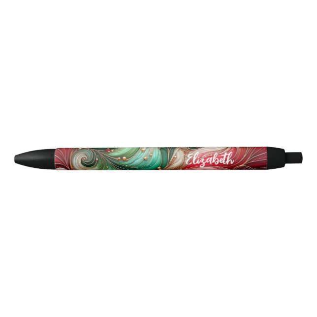 Personalisierter Name des Festivals Red Green Gold Kugelschreiber (Vorderseite)