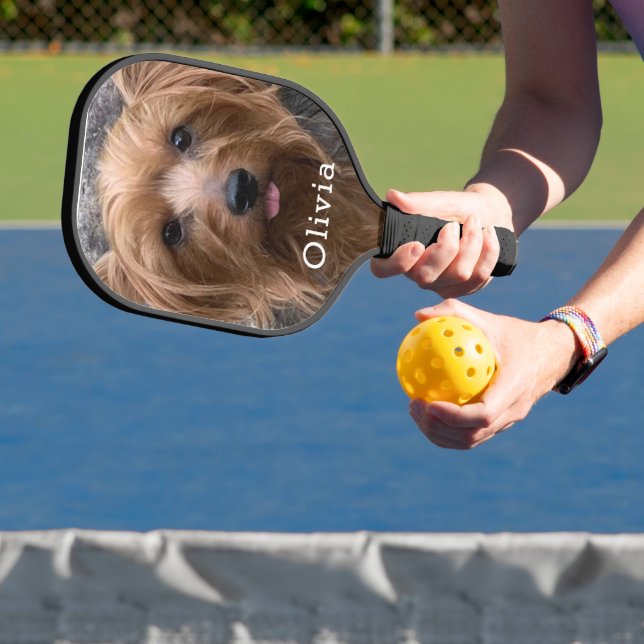 Personalisierter Name des Fotos Pickleball Schläger (InSitu)