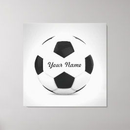 Personalisierter Name des Fußballballs Leinwanddruck
