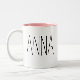 Personalisierter Name des Galentins Zweifarbige Tasse