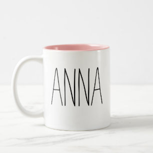Personalisierter Name des Galentins Zweifarbige Tasse