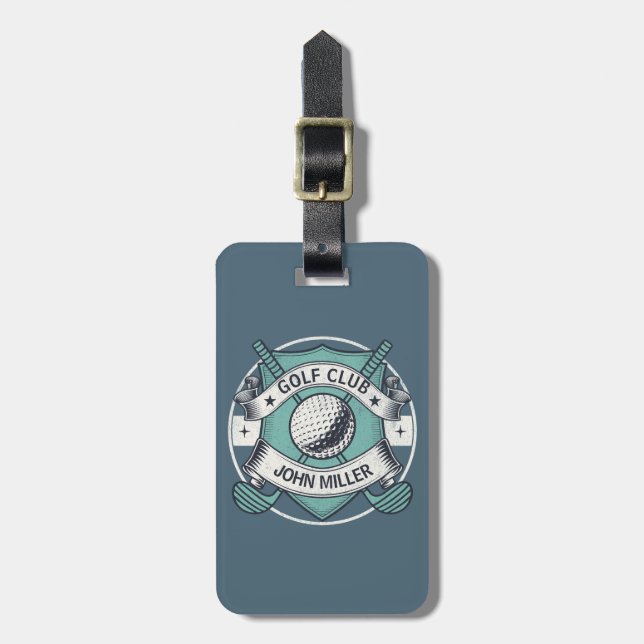 Personalisierter Name des Golfclubs Gepäckanhänger (Vorderseite vertikal)