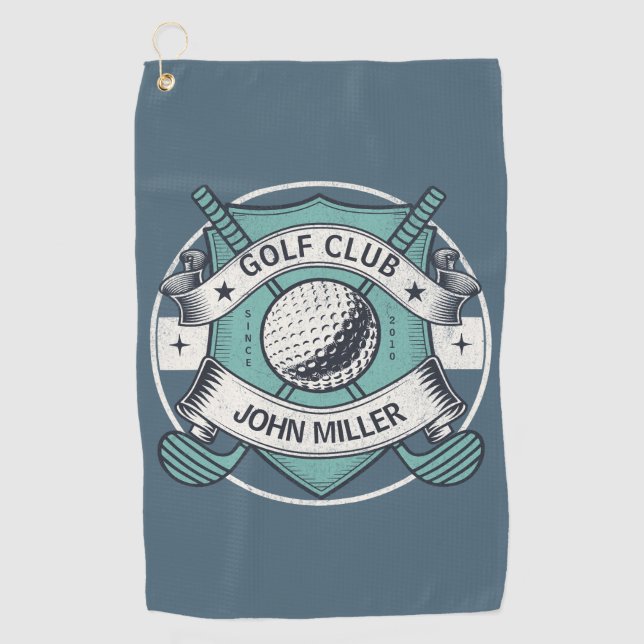 Personalisierter Name des Golfclubs Golfhandtuch (Vorderseite)