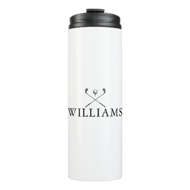 Personalisierter Name des Golfclubs Thermosbecher (Vorderseite)