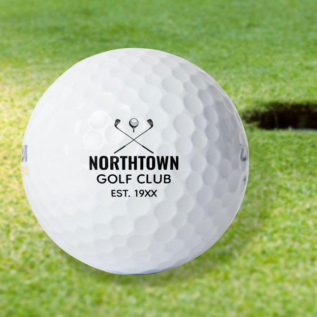Personalisierter Name des Golfklubs Datum Golfball (Von Creator hochgeladen)