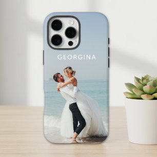 Personalisierter Name des Hochzeitstiefbilds iPhone 16 Pro Max Hülle