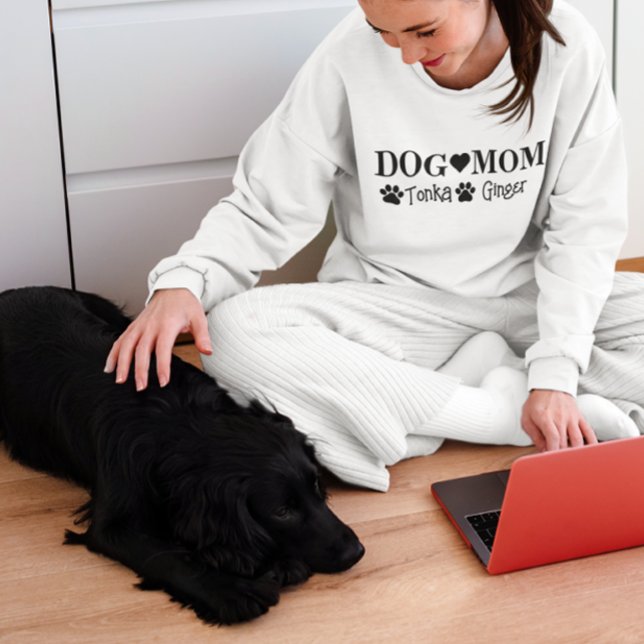 Personalisierter Name des Hundes Hundemutter mama Sweatshirt (Von Creator hochgeladen)