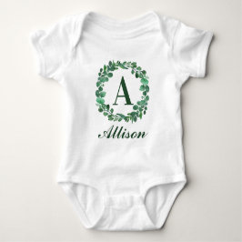 Personalisierter Name des Kindes mit Eucalyptus Wa Baby Strampler