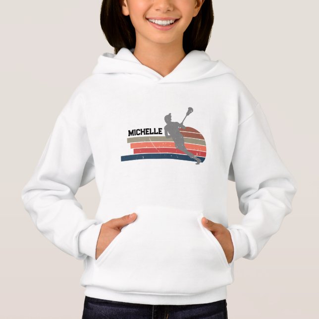 Personalisierter Name des Lacrosse Players Hoodie (Vorderseite)