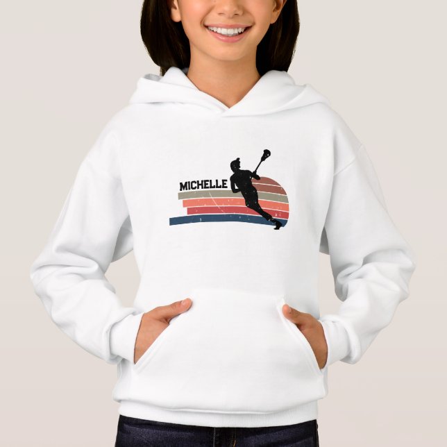 Personalisierter Name des Lacrosse Players Hoodie (Vorderseite)