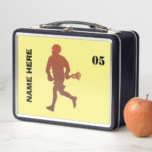 Personalisierter Name des Lacrosse Players Metall Brotdose