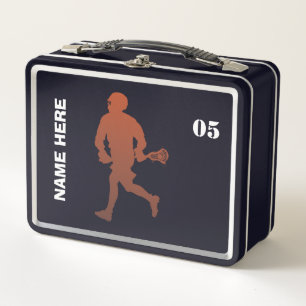 Personalisierter Name des Lacrosse Players Metall Brotdose