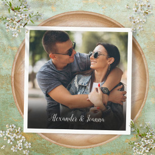 Personalisierter Name des Lieblingsfotoskripts Serviette