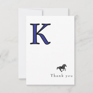 Personalisierter Name des Logos für Monogramme II Dankeskarte