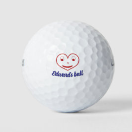 Personalisierter Name des lustigen Herzens, einzig Golfball