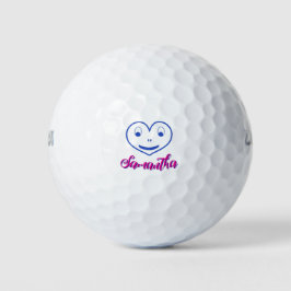 Personalisierter Name des lustigen Herzens, einzig Golfball