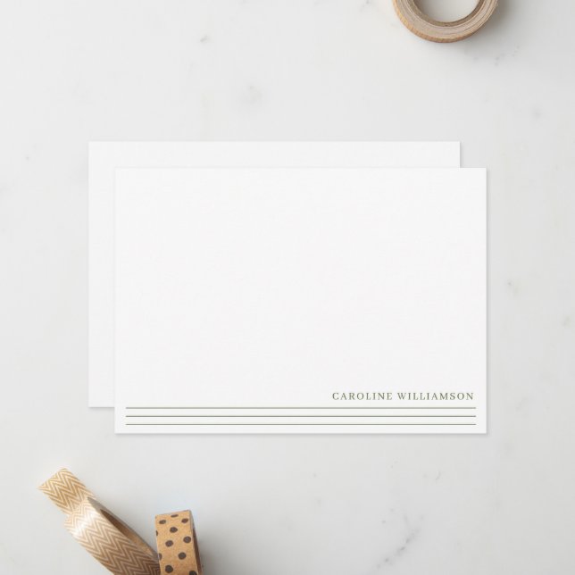 Personalisierter Name des Minimalistischen Magazin Mitteilungskarte (Vorderseite/Rückseite Beispiel)
