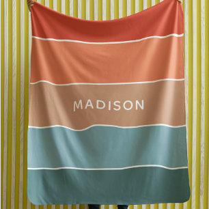 Personalisierter Name des modernen Colorblock Eart Sherpadecke