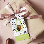 Personalisierter Name des modernen grünen Avocado Geschenkanhänger<br><div class="desc">Personalisierter Name des modernen grünen Avocado</div>