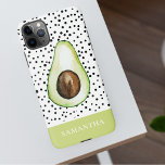 Personalisierter Name des modernen grünen Avocado iPhone 11Pro Max Hülle<br><div class="desc">Personalisierter Name des modernen grünen Avocado</div>