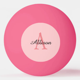 Personalisierter Name des modernen Pink Girl Monog Tischtennisball