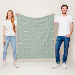 Personalisierter Name des Monogramms für die Wiede Fleecedecke