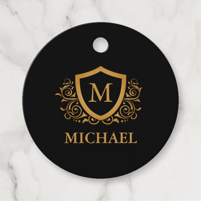 Personalisierter Name des Monogramms Geschenkanhänger (Vorderseite)