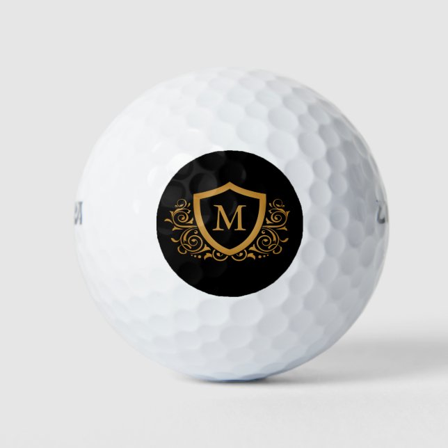 Personalisierter Name des Monogramms Golfball (Vorderseite)