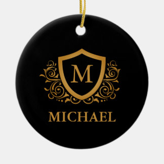 Personalisierter Name des Monogramms Keramik Ornament