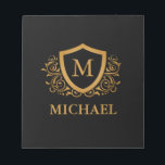 Personalisierter Name des Monogramms Notizblock<br><div class="desc">Schwarz und Gold Personalisiert Stylish Monogram Name. Für weitere Anpassungen klicken Sie bitte auf die Schaltfläche "Anpassen" und verwenden Sie unser Designwerkzeug,  um diese Vorlage zu ändern.</div>