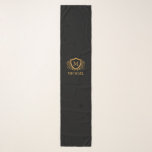 Personalisierter Name des Monogramms Schal<br><div class="desc">Schwarz und Gold Personalisiert Stylish Monogram Name. Für weitere Anpassungen klicken Sie bitte auf die Schaltfläche "Anpassen" und verwenden Sie unser Designwerkzeug,  um diese Vorlage zu ändern.</div>