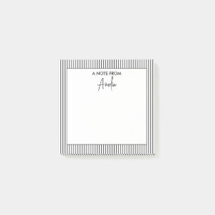 Personalisierter Name des Musters für Schwarz und Post-it Klebezettel