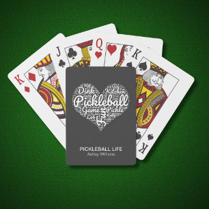 Personalisierter Name des Pickleball-Players Herzd Spielkarten