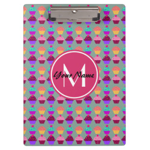 Personalisierter Name des Pink Cupcake, benutzerde Klemmbrett