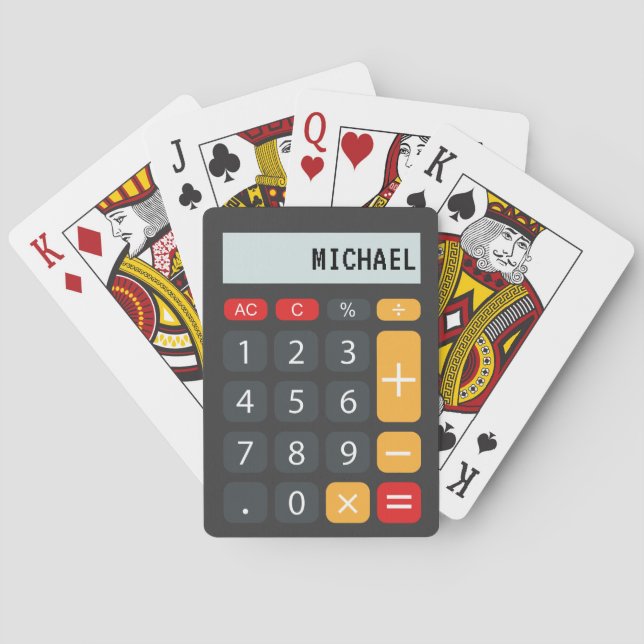 Personalisierter Name des Rechner Spielkarten (Rückseite)
