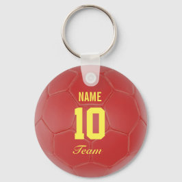 Personalisierter Name des Red and Yellow Team Socc Schlüsselanhänger
