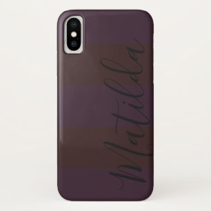 Personalisierter Name des rosa breiten Streifens Case-Mate iPhone Hülle