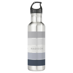 Personalisierter Name des schneebedeckten Gebirges Edelstahlflasche